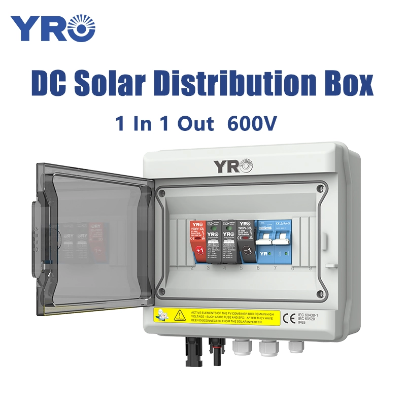 1 in 1 out 600V DC 태양 분배 상자
