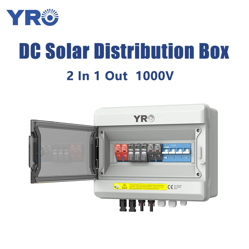 2 in 1 out 1000V DC 태양 분배 상자