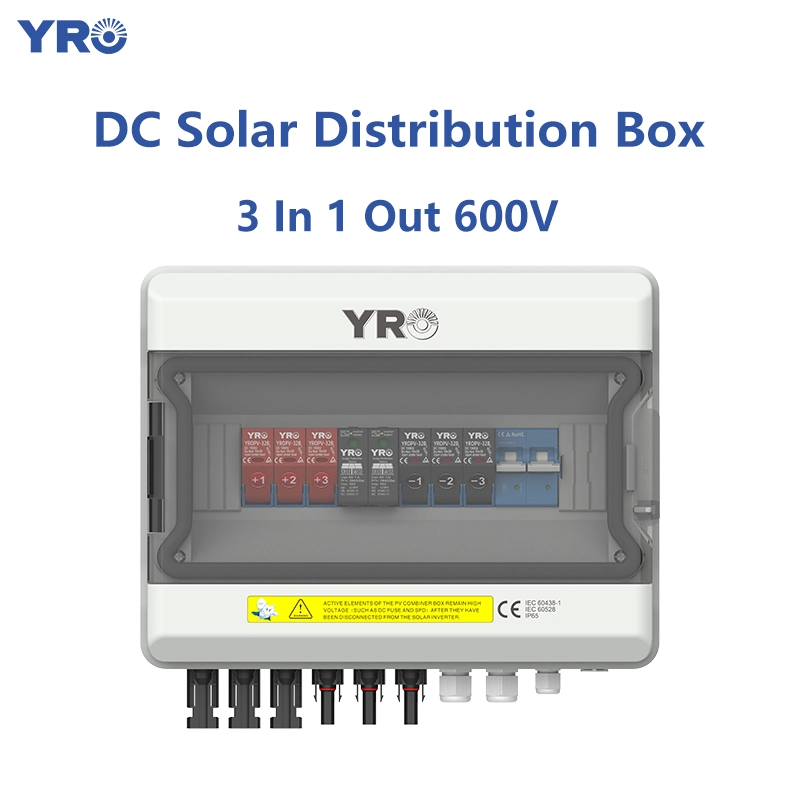 3 in 1 out 600V DC 태양 분배 상자