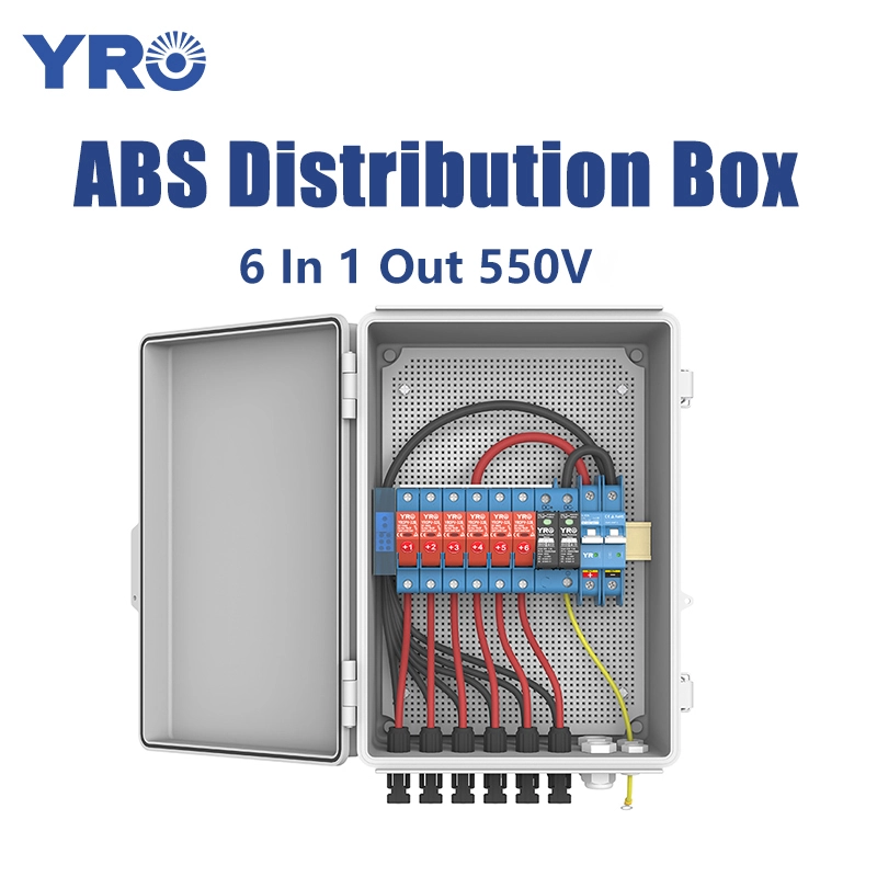 6 in 1 out 550V DC ABS 배포 상자