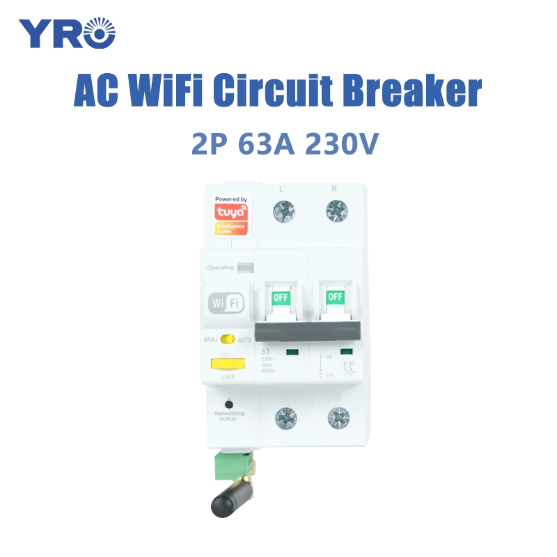 63A 2P 230V WiFi AC 회로 차단기